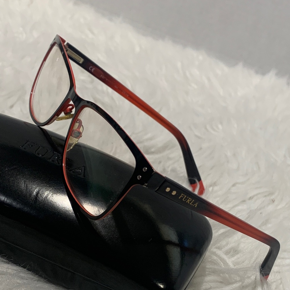 FURLA Zizi Women’s Eyeglass Frame only in Red and Black - Picture 2 of 15